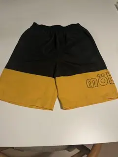 【美品】mobus メビウス キッズ ハーフパンツ 140cm 黒×イエロー