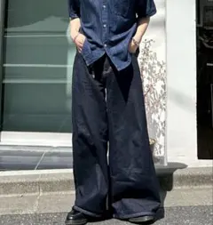 YOLO 2タックストライプワイドデニムスラックス - メルカリ