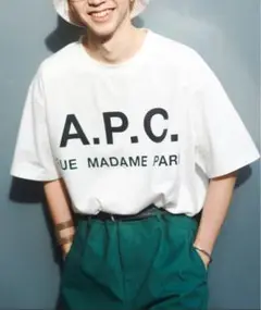 A.P.C. Edifice 別注ロゴT オーバーサイズ Tシャツ ホワイト