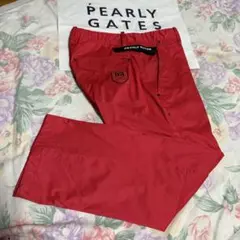 美品W86-90cmPEARLY GATES秋冬/撥水防風6Pストレッチパンツ