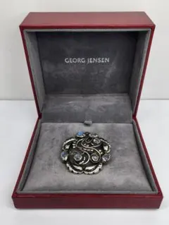 美品】ジョージジェンセン ブルームーンス ブロッサム ブローチ 159