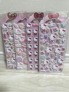 1セットのみ！ハローキティ　ぷくぷくシール　4枚セット