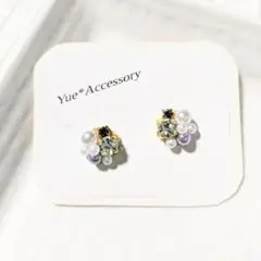 S-323　ハンドメイド☆ビジューピアス／イヤリング