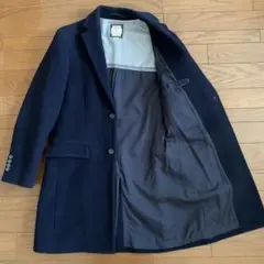 美品✨ウール チェスターコート アウター 濃紺 S ノーリーズ