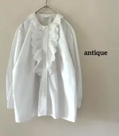 美品✨CANDA フリルブラウス　刺繍　ガーリー　アンティーク　ヨーロッパ古着のサムネイル