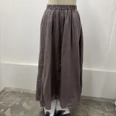 美品★le.coeur blancフレアロングスカート　グレージュ