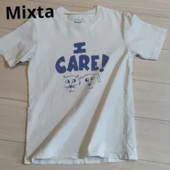 Mixta ミクスタ Tシャツ 猫と犬のイラスト USA製