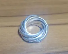 シルバー925 7連リング