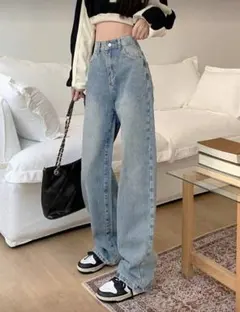 ワイドレッグパンツ デニム