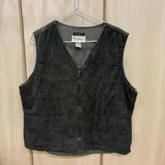 90s Eddie Bauer Ｌサイズ コーデュロイジップ ベスト 激レア