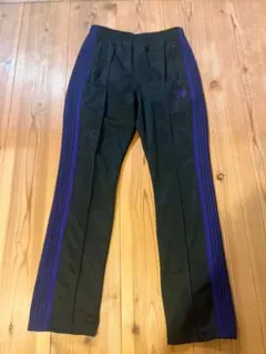 Needles トラックパンツ ブラック パープル FK194 swag Needles トラックパンツ ブラック パープル FK194 swag - メルカリ