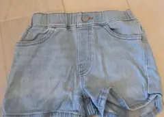 デニムハーフパンツ 110サイズ ライトブルー