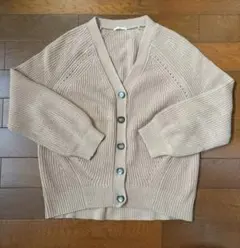 GUコクーンカーディガン ニット ベージュ L