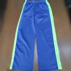 NIKE BOYS ジャージ パンツ ブルー×ライム