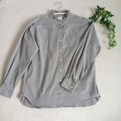 Kurihara harumi チェック柄シャツ フリルスタンドカラー M