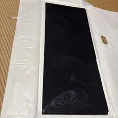 帯 黒地 扇面流水文様 本うるしのサムネイル