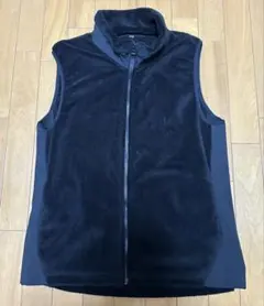 2WAY ユーティリティー 撥水フリースインナーベスト フリースベスト(L)黒