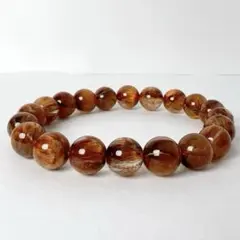 【未使用・箱付】オレンジ系ルチルクォーツ 約9〜9.2㎜ブレスレット