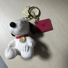 ユニバ　スヌーピー　SNOOPY ぬいぐるみ　キーホルダー　ピンク