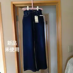 セミワイドデニム パンツ　ワイドパンツ