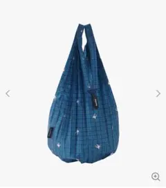 ファミリア familiar シュパット ミニマル エコバッグ 青チェック M