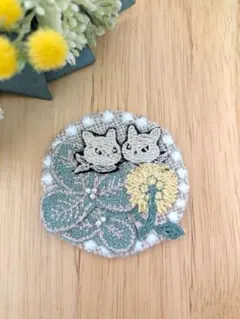 【お値下げ】ミナペルホネン　pjc ハンドメイド447 ブローチ