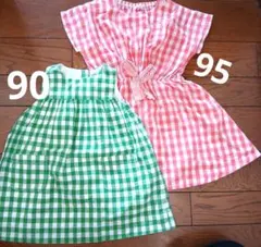 babyGap チェック柄ノースリーブワンピース 90/95cm2枚セット