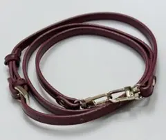 合皮ショルダーストラップ赤 (ナスカン色:ゴールド)