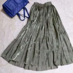 新品未使用 archives ギャザー ロングスカート 夏 フレア Ｍサイズ