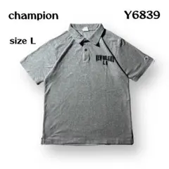 【即購入OK】champion 半袖ポロシャツ　サイズL グレー
