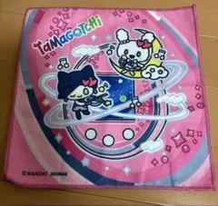 たまごっち ミニタオル ハンカチ ピンク　バンダイ