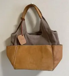 ズッケロフィラート　本革キャンパストートバッグ