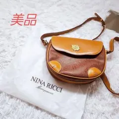 【美品】NINA RICCI ニナリッチ　ショルダーバッグ　斜め掛け　キャメルのサムネイル
