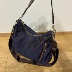 ラシット russet - ショルダーバッグ　美品♪ ダークネイビー×ボルドー