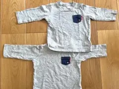 DOUBLE.B グレー 長袖Tシャツ 2枚セット