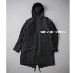 【美品】ナノユニバース ロング モッズコート 3WAY ブラック Lサイズ