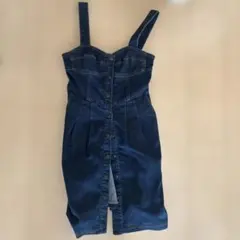ダズリン☆デニム キャミワンピース ボタンフロント