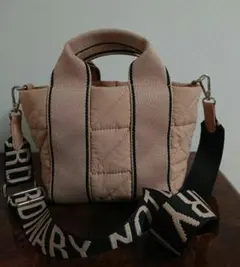 ZARA ザラ　キルティング ショルダー バッグ　テキストシティバッグ