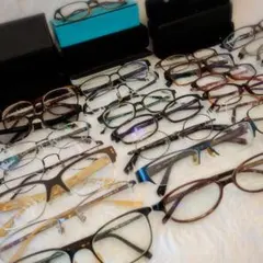 眼鏡大量　ブランド多数　メガネセット（10ケース付き）