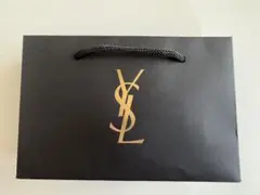 YSL 紙袋 黒地ゴールドロゴ
