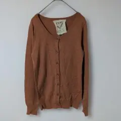 RASHKA FILLE【F】カーディガン　羽織物　ストレッチ　オレンジ系