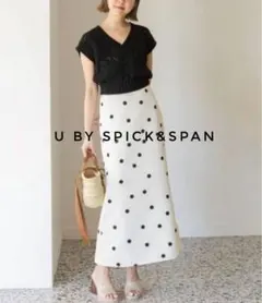 U by SPICK&SPAN ドットプリント グログランスカートのサムネイル