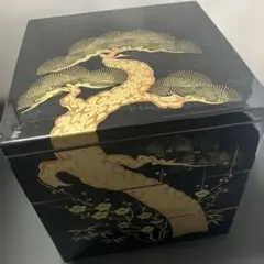 重箱 三段重 鶴 松 蒔絵風 漆器風 - メルカリ