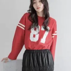 ローリーズファーム　ナンバリングロングTシャツ　対岸の家事