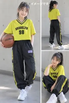 キッズ ダンス衣装　練習着　ダンス ヒップホップ ストリート 韓国 子供服　上下