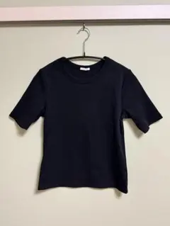 GU 半袖 ニットM ブラック
