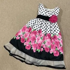 フォーマルドレス　4才　５歳　6歳　花柄　ドット　華やか