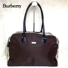 【極美品】バーバリー ブラックレーベル ボストンバッグ ノバチェック 大容量
