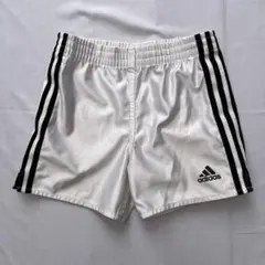 adidas ホワイト ハーフパンツ 3本ライン