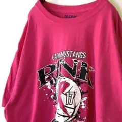 ギルダン ピンク アウト バレーボール Tシャツ XL ピンク 古着
